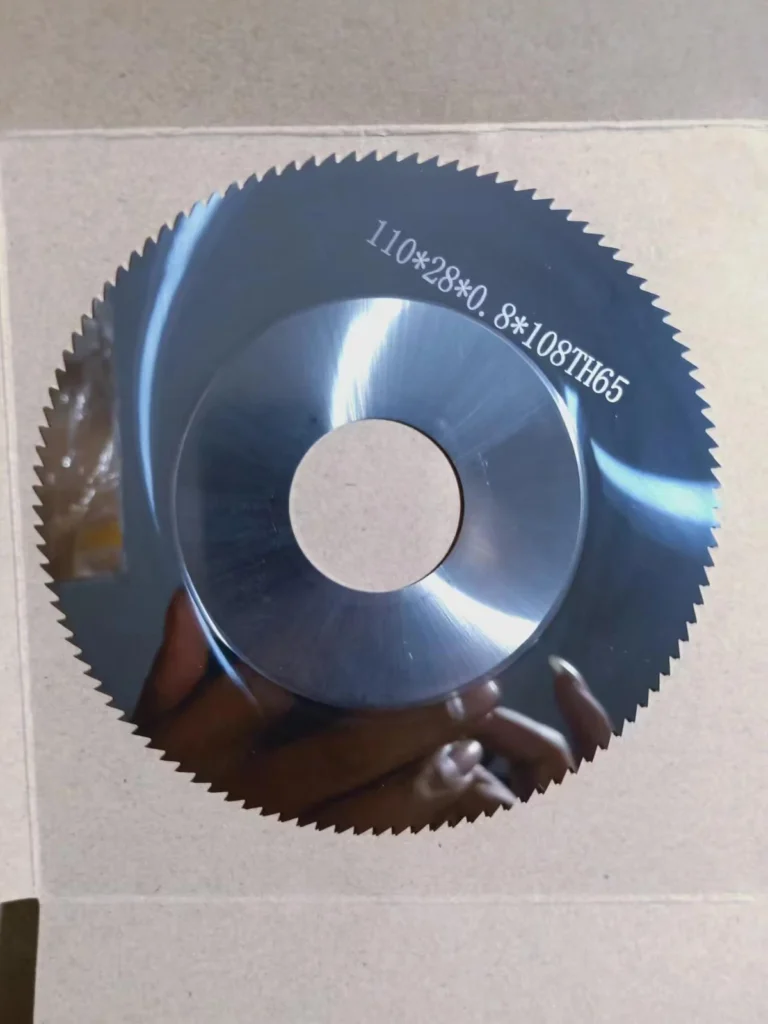Customer-provided HSS circular saw blade photograph